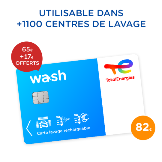 Carte de lavage Wash — carte physique 65 €